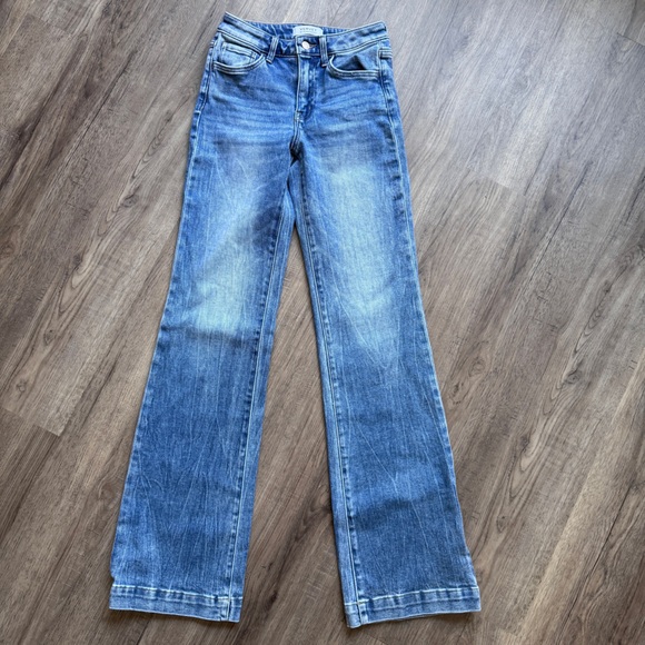 VERVET BY FLYING MONKEY Willa High Rise Trouser Stretch Flare Jean - Sz 25 x 34 - Picture 4 of 14